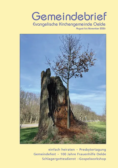 Titelseite Gemeindebrief 2026 - 2 - August bis November 2026